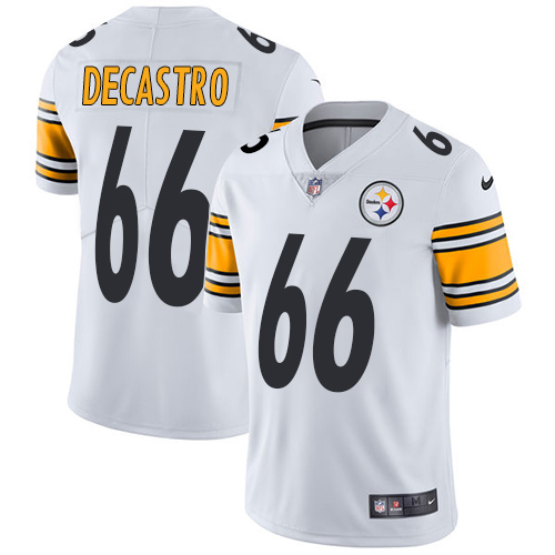 Nike Steelers #66 David DeCastro White Men's Stitched NFL Vapor Untouchable Limited Jersey - Click Image to Close